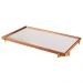 Bandeja Espelhada Gala MDF Laminado Castanho Pés em Metal Ouro