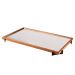 Bandeja Espelhada Gala MDF Laminado Castanho Pés em Metal Preto
