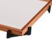 Bandeja Espelhada Gala MDF Laminado Castanho Pés em Metal Preto