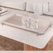 Bandeja Espelhada Gala MDF Laqueado Off White Pés Metal Cromado