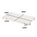 Bandeja Espelhada Gala MDF Laqueado Off White Pés Metal Cromado