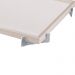 Bandeja Espelhada Gala MDF Laqueado Off White Pés Metal Cromado