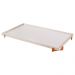Bandeja Espelhada Gala MDF Laqueado Off White Pés em Metal Cobre