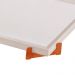 Bandeja Espelhada Gala MDF Laqueado Off White Pés em Metal Cobre