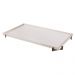 Bandeja Espelhada Gala MDF Laqueado Off White Pés em Metal Grafite