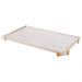 Bandeja Espelhada Gala MDF Laqueado Off White Pés em Metal Ouro