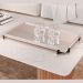 Bandeja Espelhada Gala MDF Laqueado Off White Pés em Metal Preto