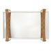 Bandeja Espelhada Tray Branco com Alça Couro Marrom