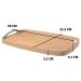 Bandeja Vale Decorativa MDF Laminado Castanho Couro Marrom