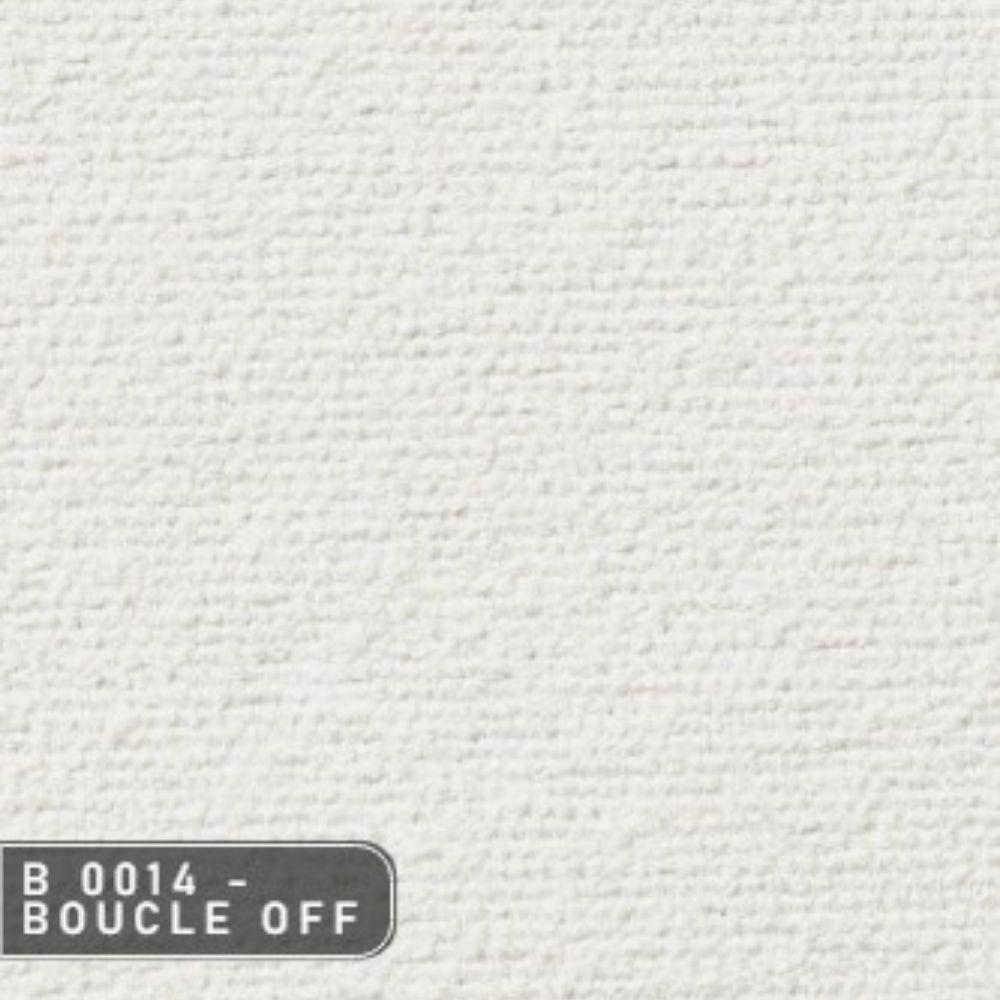 Banqueta Canastra Boucle Off White Base Metal Grafite
