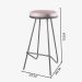 Banqueta Canastra Couro Caramelo Base Metal Preto