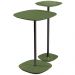 Conjunto 2 Mesa Lateral Florença Verde em Metal Preto