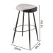 Conjunto Mesa Bistrô Copa Ébano com 2 Banquetas Metal Grafite