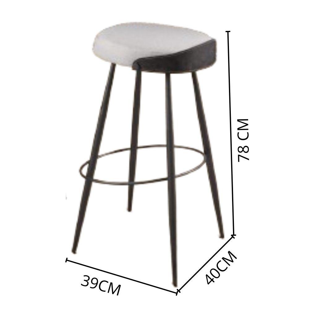 Conjunto Mesa Bistrô Copa Ébano com 2 Banquetas Metal Grafite