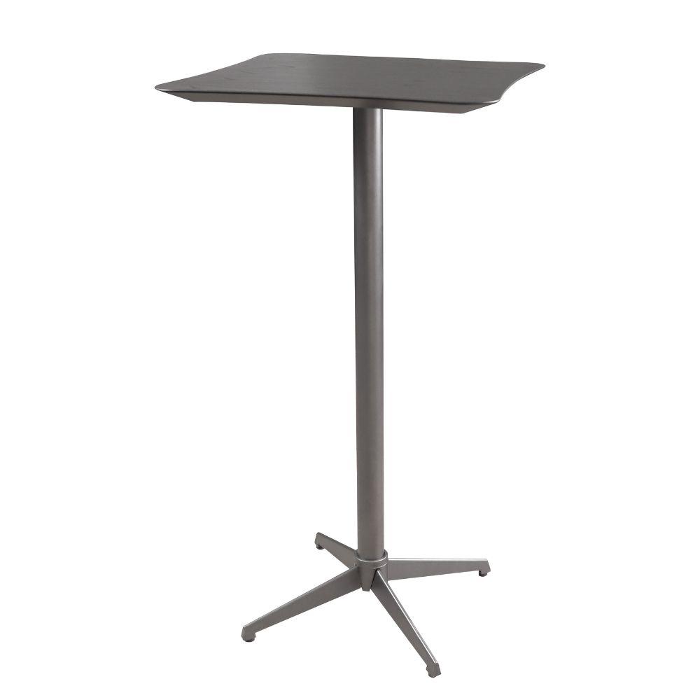 Conjunto Mesa Bistrô Copa Ébano com 2 Banquetas Metal Grafite
