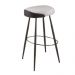 Conjunto Mesa Bistrô Copa Ébano com 2 Banquetas Metal Grafite