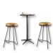 Conjunto Mesa Bistrô Elegance com 2 Banquetas Canastra Metal Preto