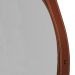 Espelho Fine Decorativo Redondo com Moldura em Couro 55 cm Cor:Marrom