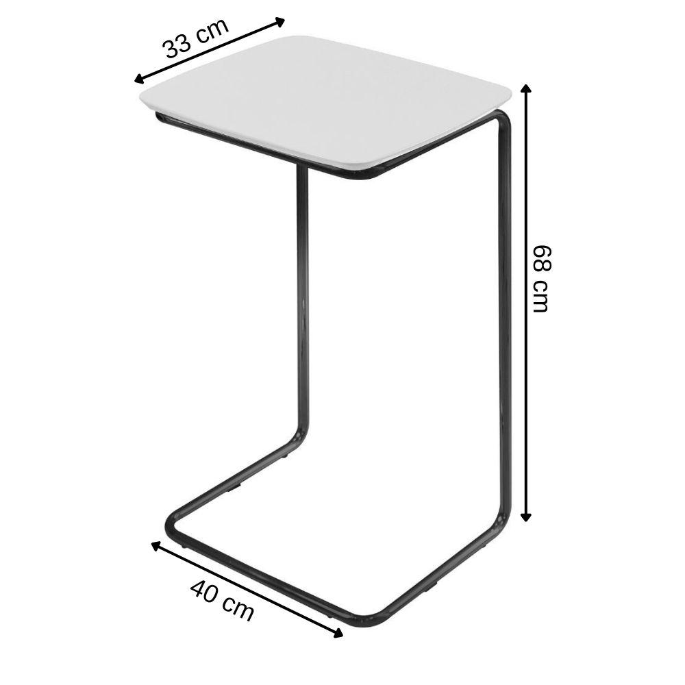 Mesa de Apoio Slim  Verde em Metal Cromado