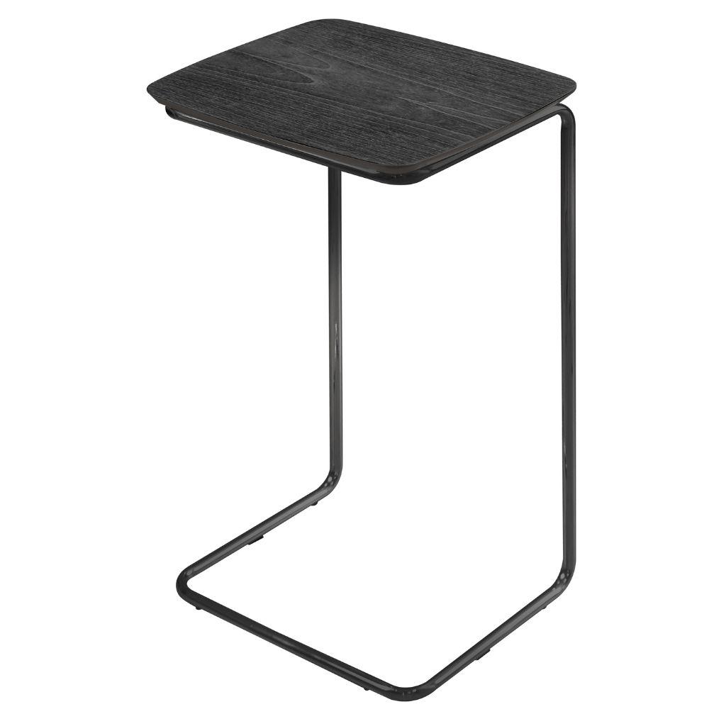 Mesa de Apoio Slim Ébano em Metal Preto
