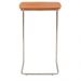 Mesa de Apoio Slim Castanho em Metal Cromado