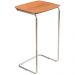 Mesa de Apoio Slim Castanho em Metal Cromado