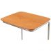 Mesa de Apoio Slim Castanho em Metal Cromado
