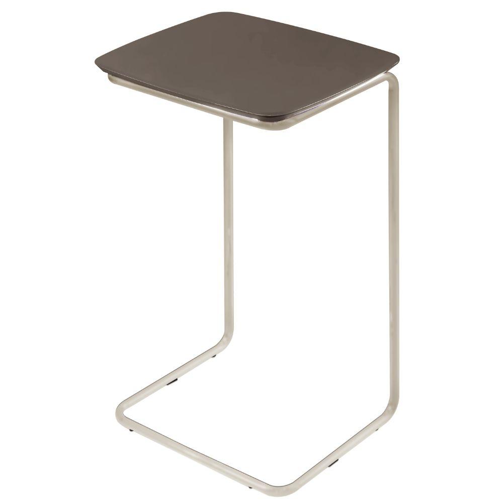 Mesa de Apoio Slim Concreto em Metal Cromado