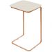 Mesa de Apoio Slim Off White em Metal Cobre