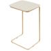 Mesa de Apoio Slim Off White em Metal Ouro