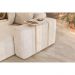 Mesa de Apoio Slim Off White em Metal Ouro