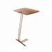 Mesa de Apoio para Sofá Castanho com Base em Metal Cobre
