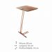 Mesa de Apoio para Sofá Castanho com Base em Metal Cobre