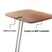 Mesa de Apoio para Sofá Castanho com Base em Metal Cromado