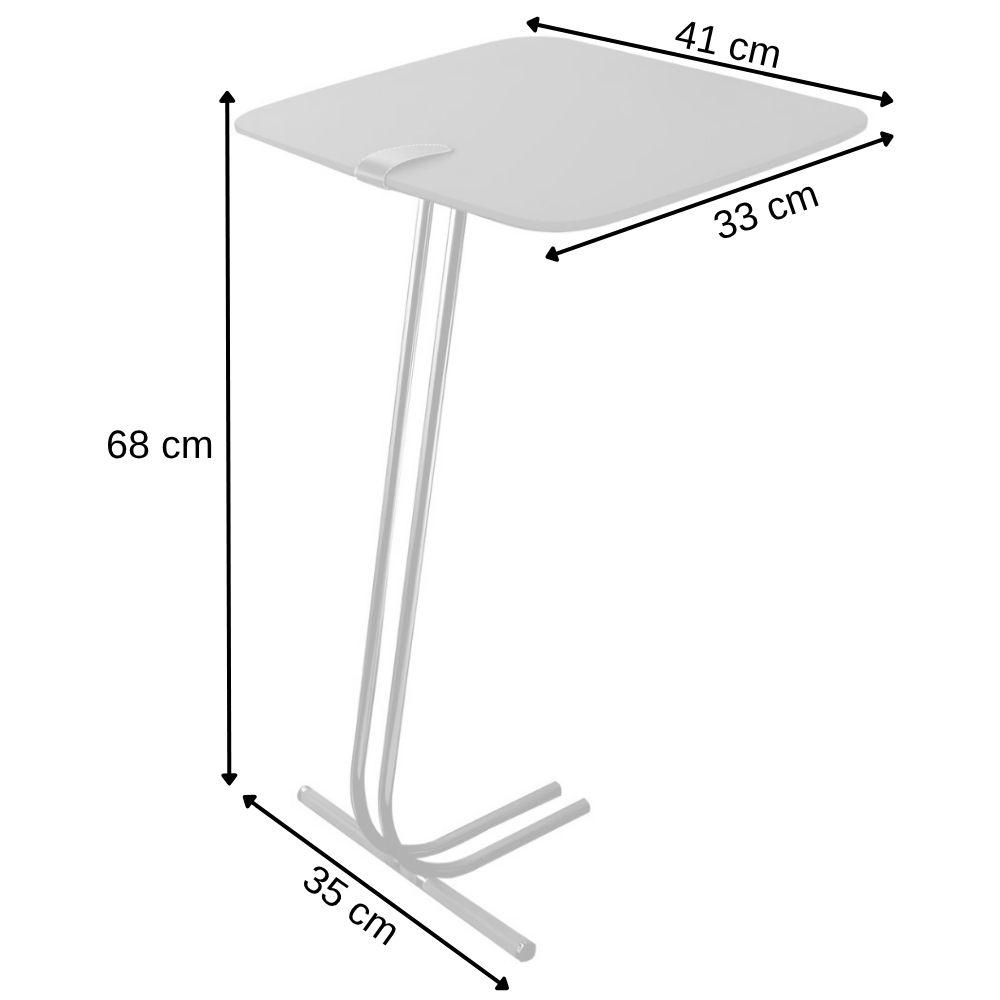 Mesa de Apoio para Sofá Castanho em Metal Café