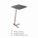 Mesa de Apoio para Sofá Concreto com Base em Metal Cobre