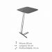 Mesa de Apoio para Sofá Concreto com Base em Metal Cromado