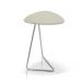 Mesa de Apoio para Sofá Folha Off White Base Metal Cromado 68 cm