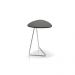 Mesa de Apoio para Sofá Folha Preto Base Metal Cromado 65 cm