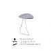 Mesa de Apoio para Sofá Folha Preto Base Metal Cromado 65 cm