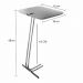 Mesa de Apoio para Sofá Off White com Base em Metal Café