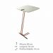 Mesa de Apoio para Sofá Off White com Base em Metal Cobre