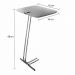 Mesa de Apoio para Sofá Off White com Base em Metal Cromado