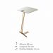 Mesa de Apoio para Sofá Off White com Base em Metal Dourado