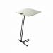 Mesa de Apoio para Sofá Off White com Base em Metal Preto