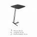 Mesa de Apoio para Sofá Preto com Base em Metal Preto