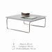 Mesa de Centro Munique 70x70 cm Branco com Base Cromada