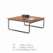 Mesa de Centro Munique 70x70 cm Castanho com Base Preta