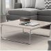 Mesa de Centro Munique 70x70 cm Off White com Base Cromada