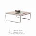Mesa de Centro Munique 70x70 cm Off White com Base Cromada